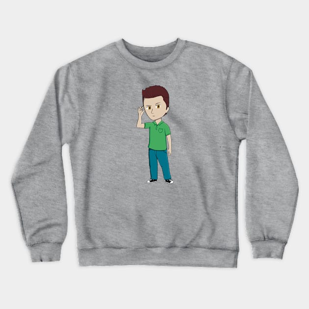 Chibi Shawn Spencer Crewneck Sweatshirt by CraftyNinja